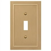 Amerelle 57TBZ Bethany Wallplate, 1 Toggle, Cast Metal, Brushed Bronze, 1-Pack